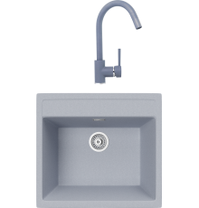 Комплект Мойка кухонная TopZero Georgia 560.510-49 Titan + Смеситель Romeo titan 49