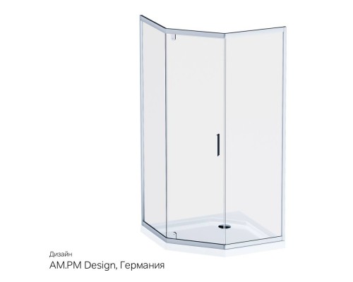 W90G-405-090MT Душевое ограждение 90x90 см, пятиугольное, без поддона
