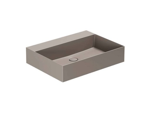 Azzurra Elegance Squared Раковина подвесная/накладная, 60x45xH12,5 см, без отв., цвет: Tortora. ELLP060450Q0TO*0
