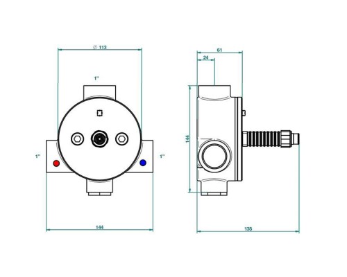 THG General items Встраиваемая часть термостата на 1. G00-A00-8300 THG General items Встраиваемая часть термостата на 1. G00-A00-8300