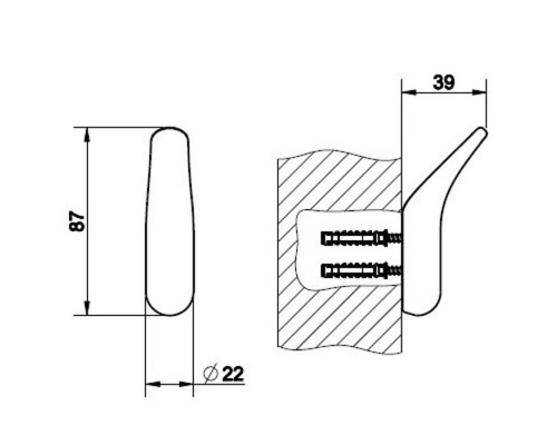 Gessi Goccia Крючок подвесной, цвет: белый. 38121#079