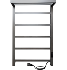 Полотенцесушитель электрический Indigo Forma LEF80-50GFMRt с полкой, graphite metallic