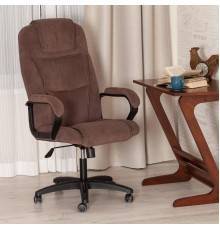Кресло руководителя TetChair Bergamo 22, флок коричневый 6
