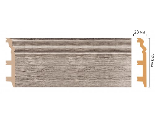 Плинтус напольный DECOMASTER D233-77 ШК/8 (120*23*2400мм)