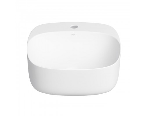 Накладная раковина для ванной комнаты Wellsee Idéal 326903000: квадратная раковина, ширина умывальника 42 см, цвет матовый белый