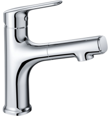Смеситель для раковины Wonzon   Woghand WW-AE4151-CR с выдвижным изливом, хром