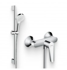 Душевой комплект Смеситель для душа Hansgrohe Logis E 71610000 + Гарнитур Crometta 1jet 650 26533400