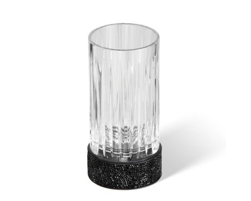 Decor Walther Rocks SMG Стакан настольный, граненое стекло, с кристаллами Swarovski, цвет: черный матовый. 0934260