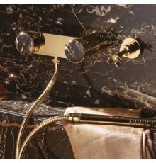 Fima Carlo Frattini Texture Collection Смеситель для душа, настенный, с ручным душем, цвет: золото. F5605XOR