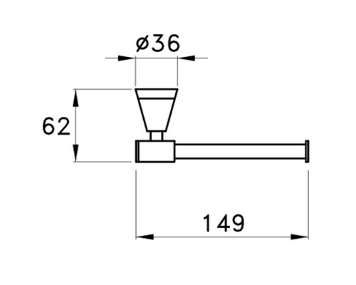 Stella 130 Держатель туалетной бумаги подвесной 1033 цвет: хром. CT 10015 CR00