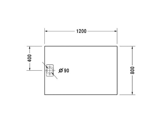 Duravit Stonetto Поддон композитный прямоугольный 120x80х5см, d9см, цвет Антрацит. 720148680000000,  790170000000000