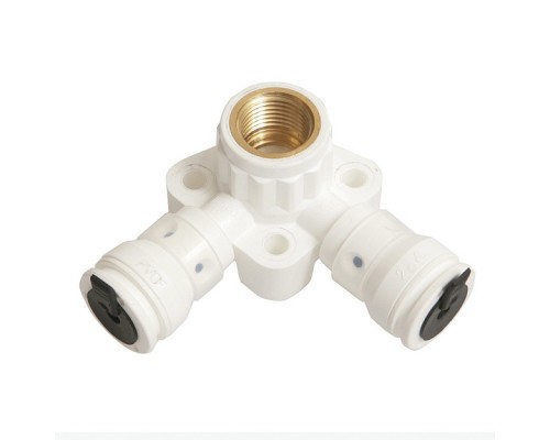 Водорозетка-пресс угловая Henco ВР Vision 16X1/2  (40 мм) с черной заглушкой BP04 1/2 . 3SK-160416BP