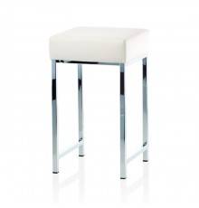 Decor Walther DW 64 Табурет 30x30x52cм, напольный, цвет: хром / белый. 0502804