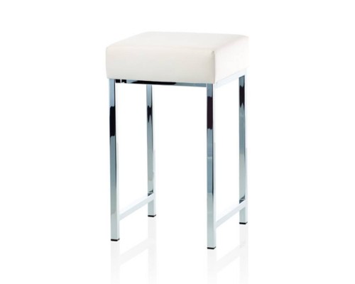 Decor Walther DW 64 Табурет 30x30x52cм, напольный, цвет: хром / белый. 0502804