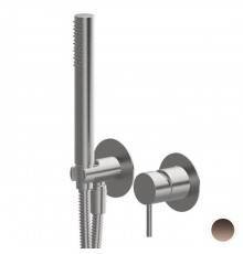 Newform X-STEEL 316 Смеситель для душа, встраиваемый, с ручной душ, шланг 150 см, цвет: PVD Brushed copper bronze. 69676EX.59.067