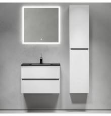 Мебель для ванной комнаты Sancos Urban 70 белый глянец, раковина черная