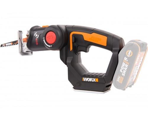 Лобзик аккумуляторный-сабельная пила WORX Axis WX550.9, 20В, без АКБ и ЗУ