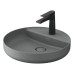 Duravit Vitrium Раковина накладная 46см., с 1 отв., круглая, из DuroCast UltraResist, без перелива, с полкой, цвет: светло-серый матовый. 266246HD