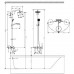 Hansgrohe Croma Душевая система Showerpipe: верхний душ 220 1jet, ручной душ, термостат для ванны, штанга для душа, держатель, излив 186мм, цвет: хром. 27223000