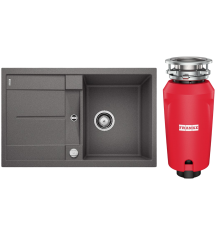 Комплект Мойка Blanco Metra 45S 518868 темная скала + Измельчитель Franke
