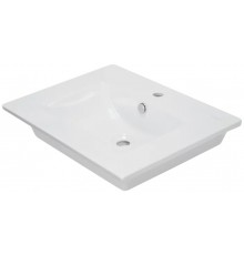 AQ 27181 Sanita Luxe Quadro 60 Раковина мебельная 610х471х164(20) мм, с отв. под смес., с отв. перел WB.FN/Quadro/60-C/WHT.G/S