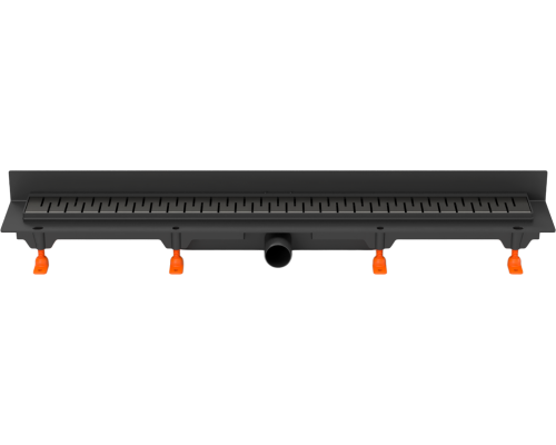 Душевой трап (лоток) MCH Chudej Medium CH850MC2 85 см, решетка матовая черная, с сифоном