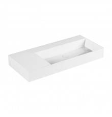 Azzurra Elegance Squared Раковина подвесная/накладная, 102x46xH12,5 см, левая, без отв., цвет: Bianco lucido. ELLP10246LQ0*0