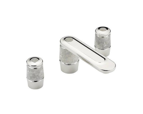 THG CORVAIR FIOR DI BOSCO Смеситель для раковины на 3 отверстия, для установки на мраморную столешницу, с донным клапаном, цвет: хром. U8K-A02-151M