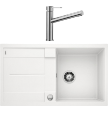 Комплект Мойка кухонная Blanco Metra 5S 513037 белая + Смеситель Ambis Ambis 523118