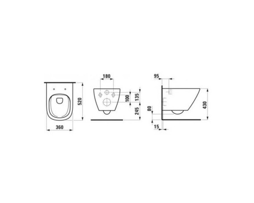 Laufen Lua Унитаз подвесной 52x36см, безободковый, цвет: белый глянцевый. 8.2008.0.000.000.1 Laufen Lua Унитаз подвесной 52x36см, безободковый, цвет: белый глянцевый. 8.2008.0.000.000.1