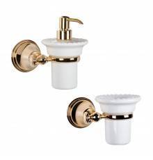 Набор Стакан Tiffany World Harmony TWHA109oro + Дозатор TWHA108oro