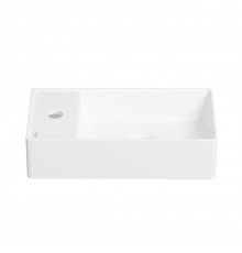 Маленькая раковина в туалет Wellsee WC Area 321802000: подвесная или накладная раковина, ширина умывальника 41 см, цвет глянцевый белый