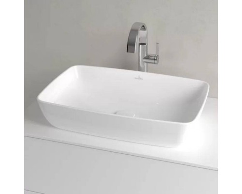 VilleroyBoch Artis Раковина 58х38.5х12.5см., накладная, без отв., без перелива, TitanCeram, цвет: альпийский белый. 41725801
