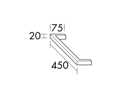 Burgbad Coco Полотенцедержатель для монтажа на тумбу, цвет: черный. HHAG001