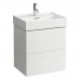Laufen Kartell Тумба с раковиной 58x45x60см, с 2 ящиками, вкл. органайзер для умывальника подвесная, цвет: белый матовый. 4.0756.9.033.640.1, 8.1033.3.000.104.1