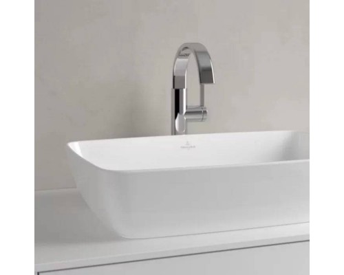 VilleroyBoch Artis Раковина 58х38.5х12.5см., накладная, без отв., без перелива, TitanCeram, цвет: альпийский белый. 41725801