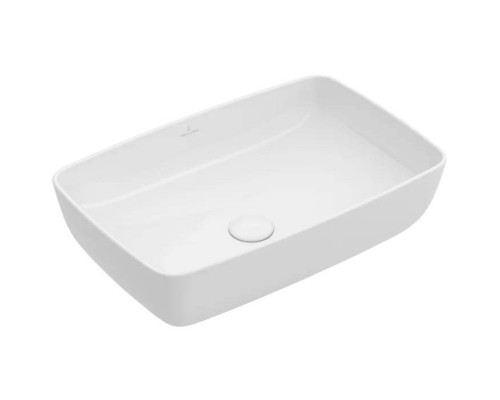 VilleroyBoch Artis Раковина 58х38.5х12.5см., накладная, без отв., без перелива, TitanCeram, цвет: альпийский белый. 41725801