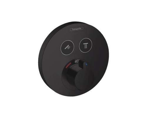 Hansgrohe ShowerSelect S Термостат ShowerSelect S, для 2 потребителей, СМ, цвет: матовый черный. 15743670