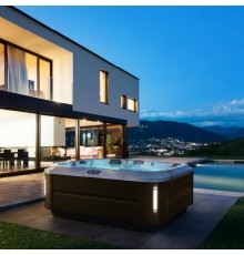 Jacuzzi J335 Минибассейн 214х214х94см, ClearRay PRO3TECT + Ozone, MSFoam, панель Modern Hardwood, цвет акрила: Platinum. ZP12ZD0EW4T