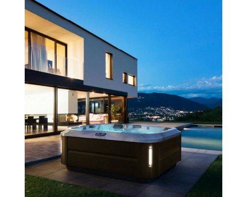 Jacuzzi J335 Минибассейн 214х214х94см, ClearRay PRO3TECT + Ozone, MSFoam, панель Modern Hardwood, цвет акрила: Platinum. ZP12ZD0EW4T