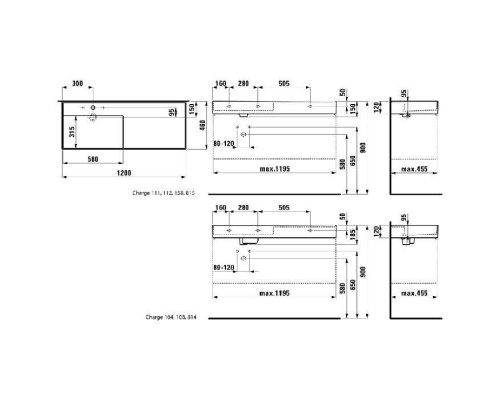 Laufen Kartell Раковина 120х46х12cм., с 3 отв., полка справа, цвет: белый. 8.1333.2.000.108.1 Laufen Kartell Раковина 120х46х12cм., с 3 отв., полка справа, цвет: белый. 8.1333.2.000.108.1