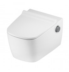 TECEneo Унитаз-биде подвесной 54х36х36см, безободковый, смыв Tornado, с крепежом, цвет: белый. 9700205