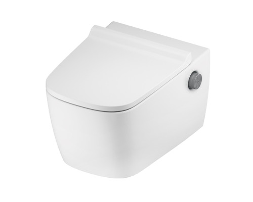 TECEneo Унитаз-биде подвесной 54х36х36см, безободковый, смыв Tornado, с крепежом, цвет: белый. 9700205