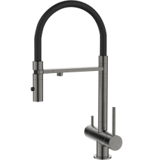 Смеситель для кухни IDDIS Ace ACEGMFFi05 графит, с гибким изливом