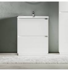 Тумба с раковиной Sancos Libra Floor 70 белый глянец, белая раковина CN7007