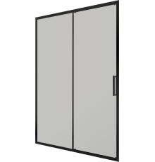 Душевая дверь в нишу Maybahglass MGD-1286-6 180 см, профиль матовый черный, стекло графит