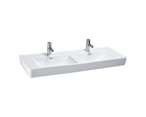 Laufen Pro S Раковина двойная 130x48х11.5см , с 1 отв., на каждую раковину, цвет: белый глянцевый. 8.1496.7.000.104.1 Laufen Pro S Раковина двойная 130x48х11.5см , с 1 отв., на каждую раковину, цвет: белый глянцевый. 8.1496.7.000.104.1