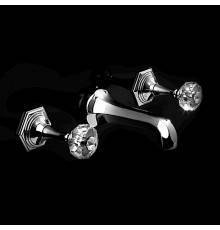 DevonDevon Excelsior Gemstone Смеситель для раковины на три отверстия для настенного монтажа, цвет: хром. EXC-GM133MCR