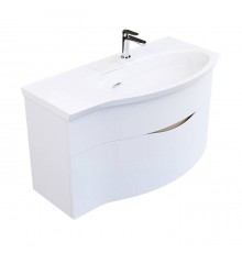 Kerama Marazzi Riva Тумба подвесная 100см, правая, с раковиной, цвет: белый матовый. RV.wb.100Rh,  RV.100Rh\WHT.M