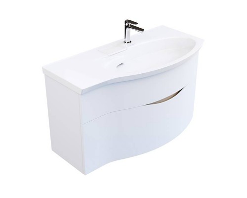 Kerama Marazzi Riva Тумба подвесная 100см, правая, с раковиной, цвет: белый матовый. RV.wb.100Rh,  RV.100Rh\WHT.M